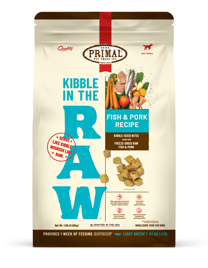 Kibble in the Raw <br> Fish & Pork Recipe