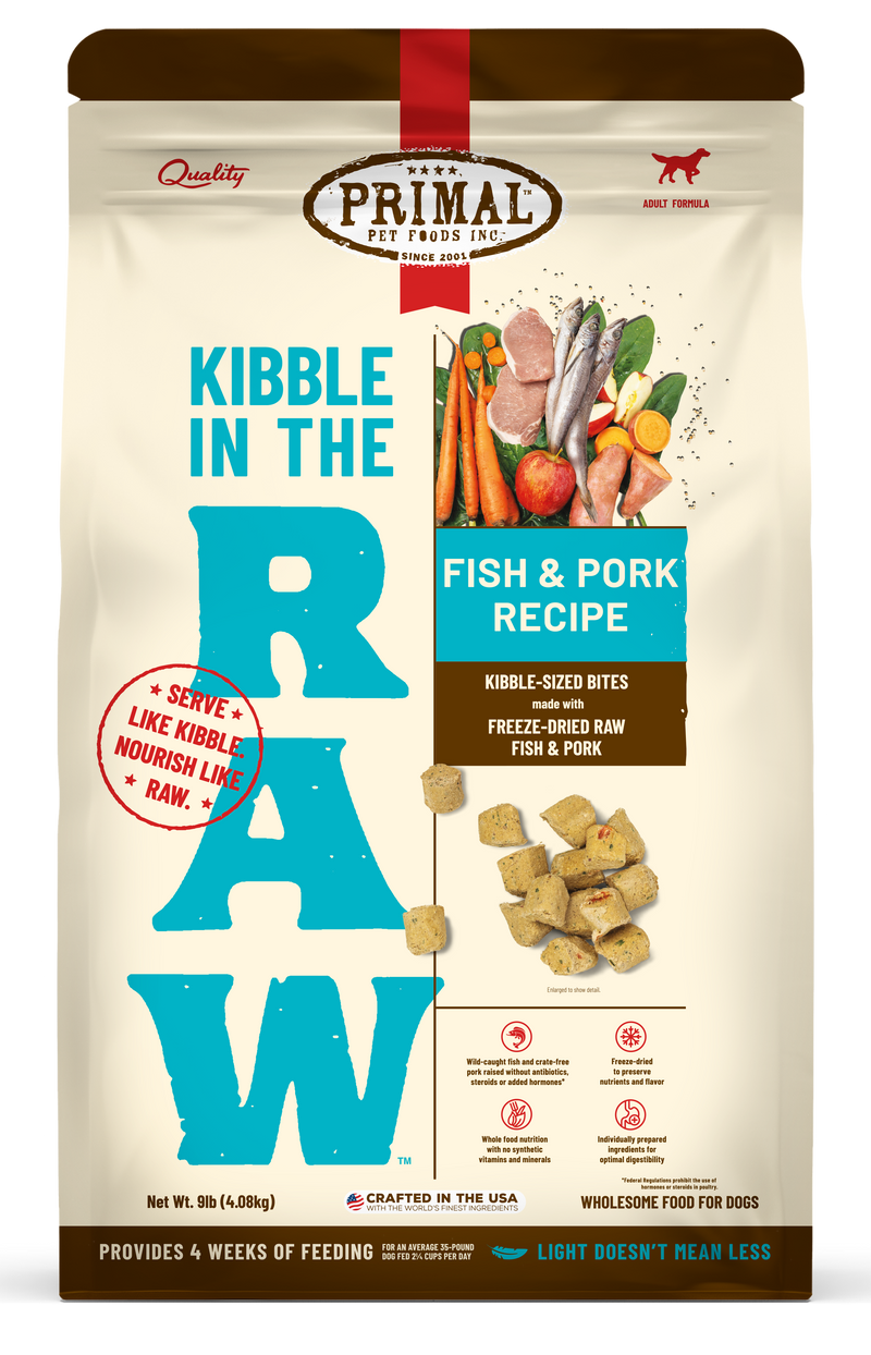 Kibble in the Raw <br> Fish & Pork Recipe